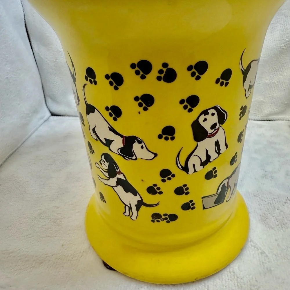 Yellow Dog Treat Jar